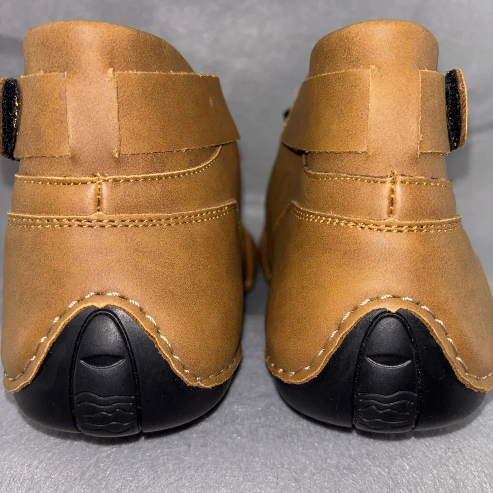LDECK Brown Leather High Top Martin Sport Shoes Men's US 11 EU 45 Worn Twice‎